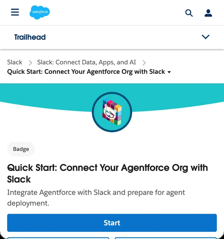 Trailhead: Quick Start: Connect Your Agentforce Org with Slack