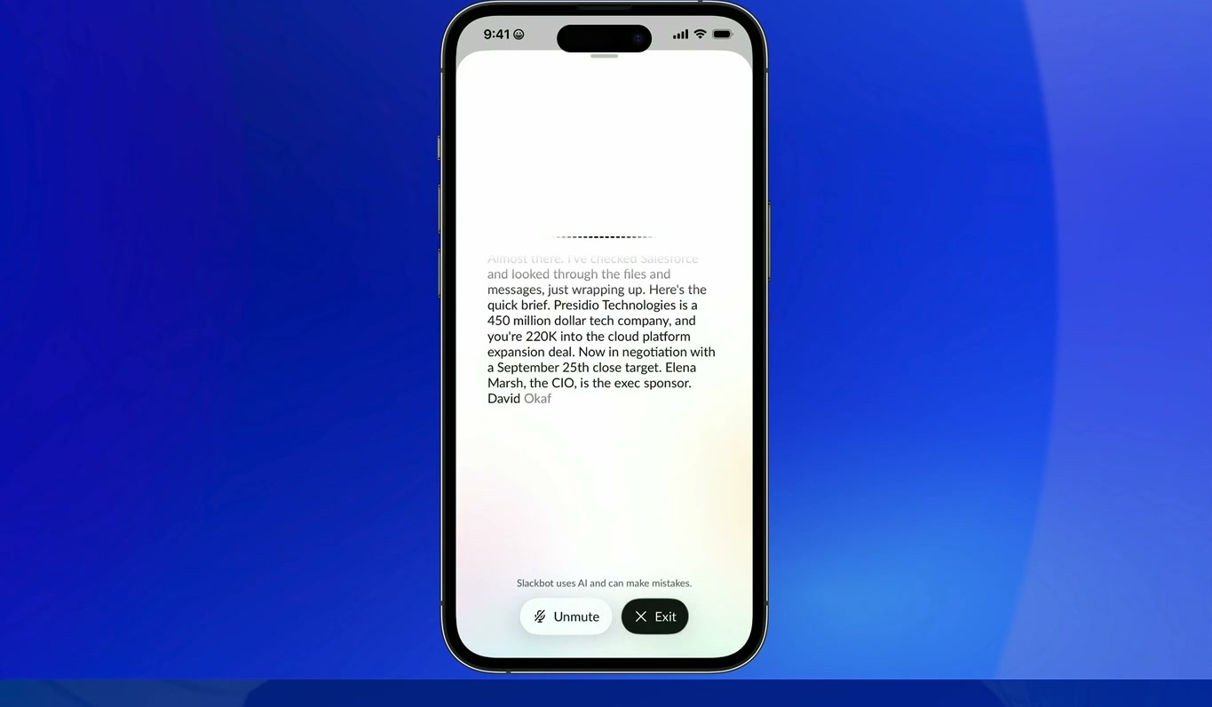 A voice-based customer-information demo